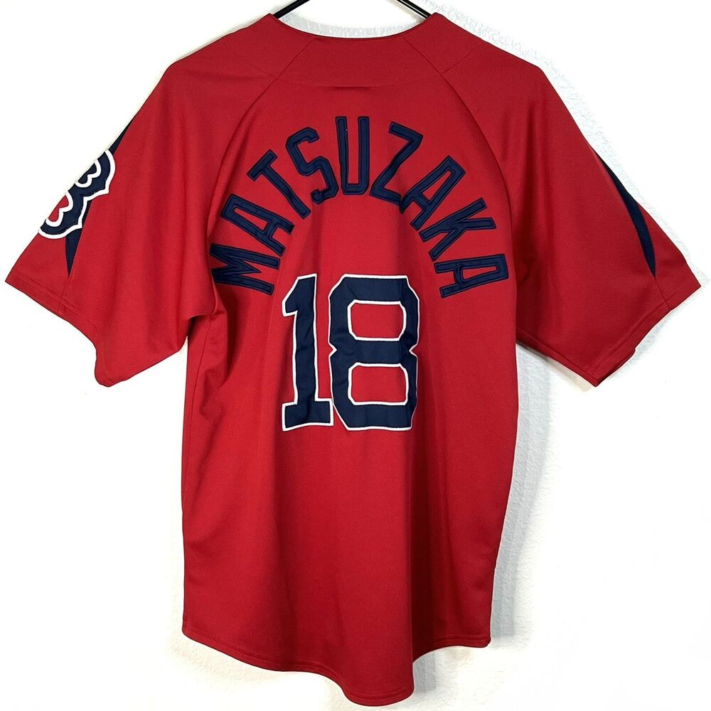 VTG MLB Majestic Boston Red Sox Daisuke Matsuzaka Jersey #18 Men’s Small SEWN